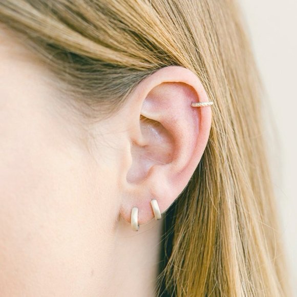 Silver Rope Hoops - Picture 4 of 6